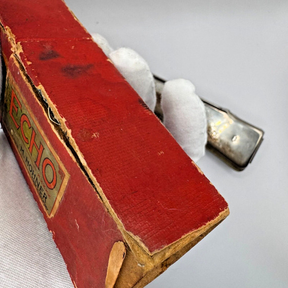 1940s M. Hohner Echo C Key Curved Harmonica Grand Prix Germany Original Box Read - Picture 14 of 16